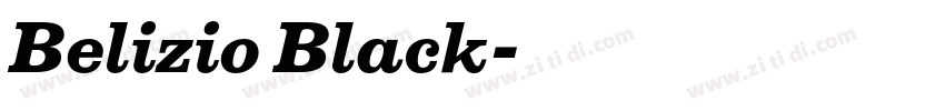 Belizio Black字体转换